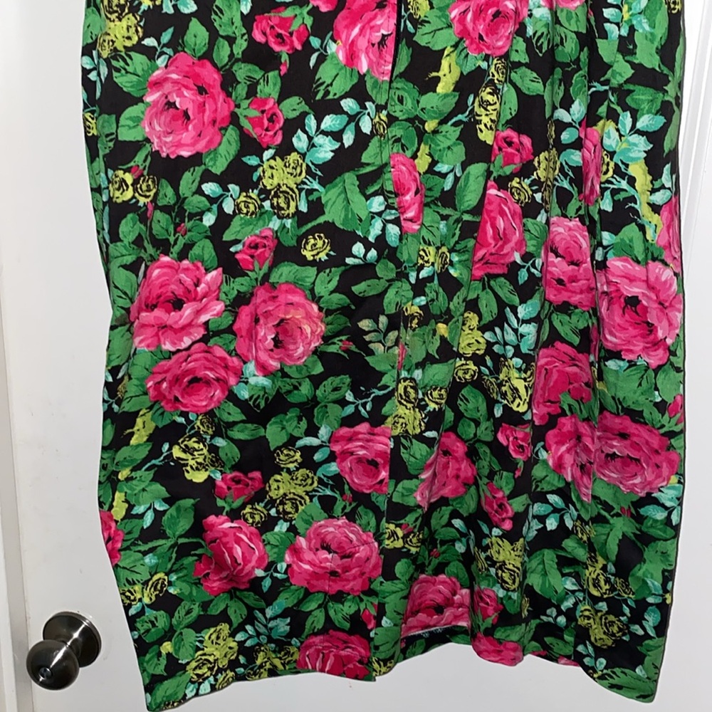 Pinup couture deadly dames floral wiggle dress - Picture 6 of 8